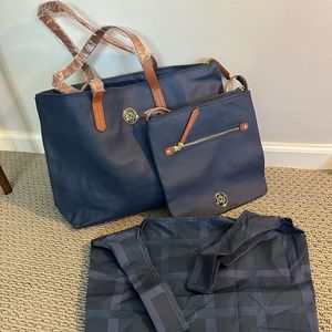 NWT versatile leather tote by Joy Mangano